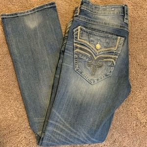 Men’s Rock Revival Derek Slim Boot Jeans